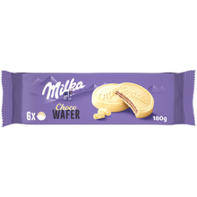 Biscuits gaufrettes enrobés au chocolat blanc supreme MILKA - Paquet de 180g