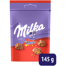 Chocolat au lait et aux éclats de Daim Snax MILKA - Sachet de 145g