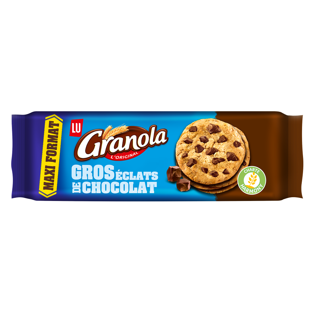 Cookies aux gros éclats de chocolat GRANOLA, paquet de 276g