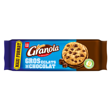 Cookies aux gros éclats de chocolat GRANOLA, paquet de 276g