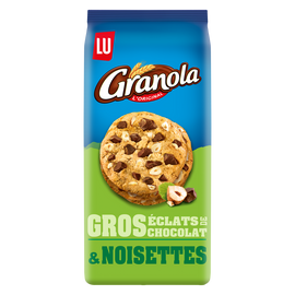 Cookies aux gros éclats chocolat & noisettes GRANOLA, paquet de 184g
