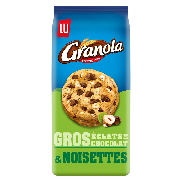 Cookies aux gros éclats chocolat & noisettes GRANOLA, paquet de 184g