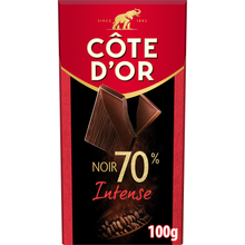 Chocolat noir 70% fin dégustation COTE D'OR, tablette 100g
