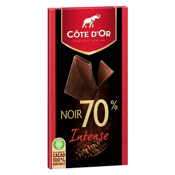 Chocolat noir intense dégustation 70% de cacao COTE D'OR - Tablette de100g