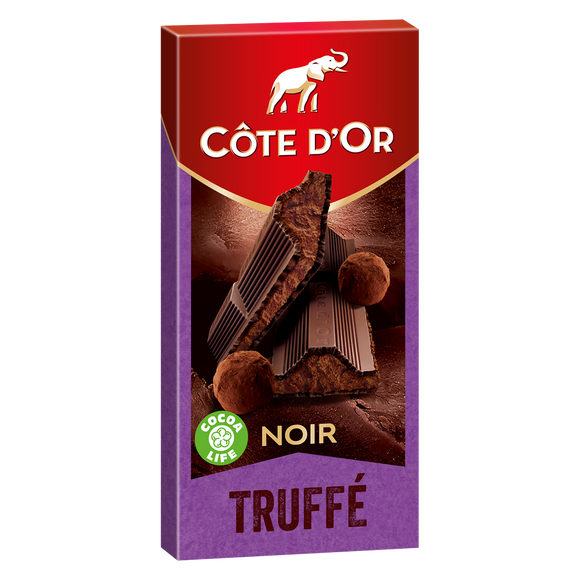 Chocolat noir truffé COTE D'OR - Tablette de 90g