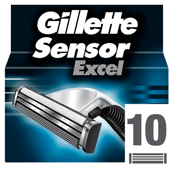 Lames pour rasoir masculin Sensor Excel GILLETTE, x10