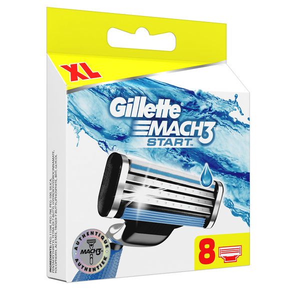 Lames pour rasoir masculin mach 3 classic GILLETTE, x8