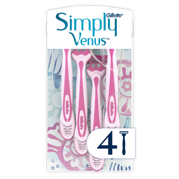 Rasoir jetable simply venus 3 GILLETTE, x4