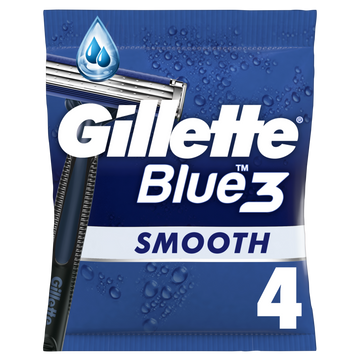 Rasoir jetables smooth Blue 3 GILLETTE x4