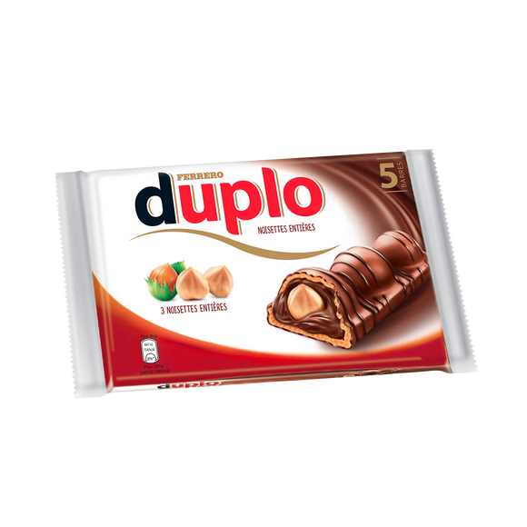 Barres chocolatées au lait et noisettes entières DUPLO, T5 130g
