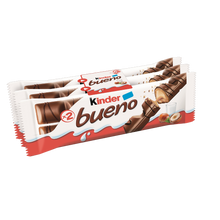 Fines gaufrettes chocolat fourrées lait noisettes KINDER, 129g
