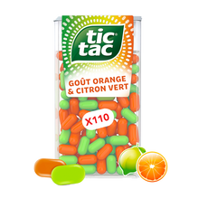 Bonbons TIC TAC x110 pastilles ORANGE & CITRON VERT - 54g