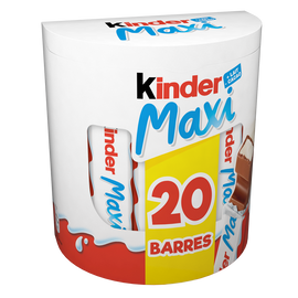 Barres chocolat maxi KINDER , x20 soit 420g