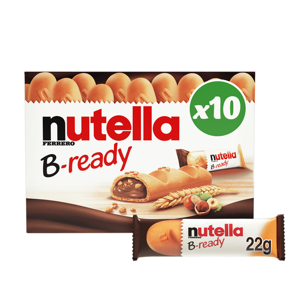 Biscuits croustillant fourré au NUTELLA B-READY, paquet de 220g