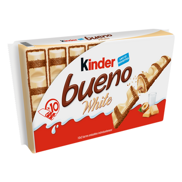 Fine gaufre et chocolat fourrer lait noisette KINDER bueno, 2x10, 390g