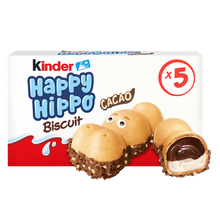 Biscuit chocolat KINDER HAPPY Hippo Cacao, 5 pièces, 104g