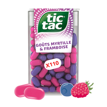 Bonbon TIC TAC framboise et myrtille, étui T110 54g
