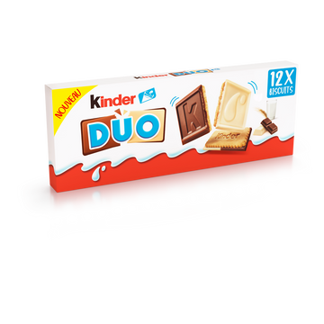 Biscuits KINDER Duo chocoalt lait et blanc x12 - 150g