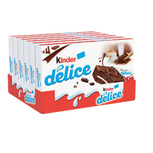 Gâteau enrobés cacao KINDER DELICE, x4, 156g