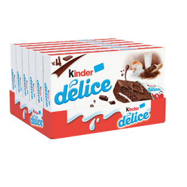 Petits gâteau enrobés cacao KINDER Délice, T4, 156g