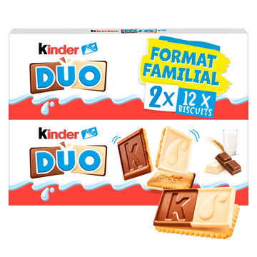 Biscuit KINDER duo, pack T12x2 barres, 300g