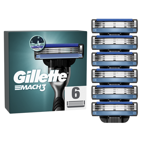 Recharge lames de rasoir pour homme mach3 GILLETTE x6
