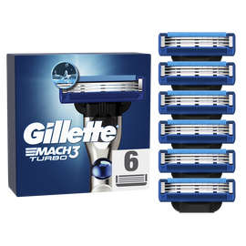 Recharge lames de rasoir pour homme mach3 turbo GILLETTE x6