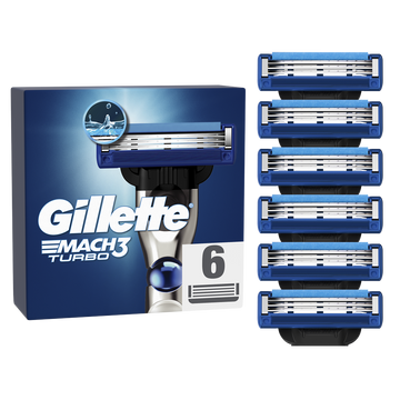 Recharge lames de rasoir pour homme mach3 turbo GILLETTE x6