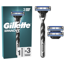 Rasoir pour homme Mach3 GILLETTE x1 manche + 3 recharges de lames