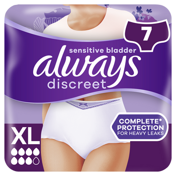 Culottes incontinence discreet - Taille XL - ALWAYS, x7