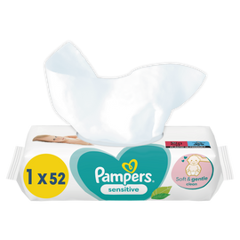 Lingettes sensitive PAMPERS x52