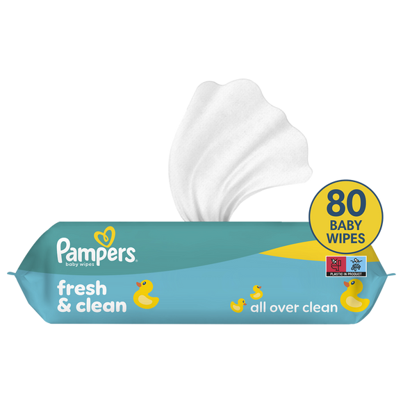 Lingettes freshclean PAMPERS x80