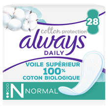 Protège slips coton organic normal ALWAYS, x28