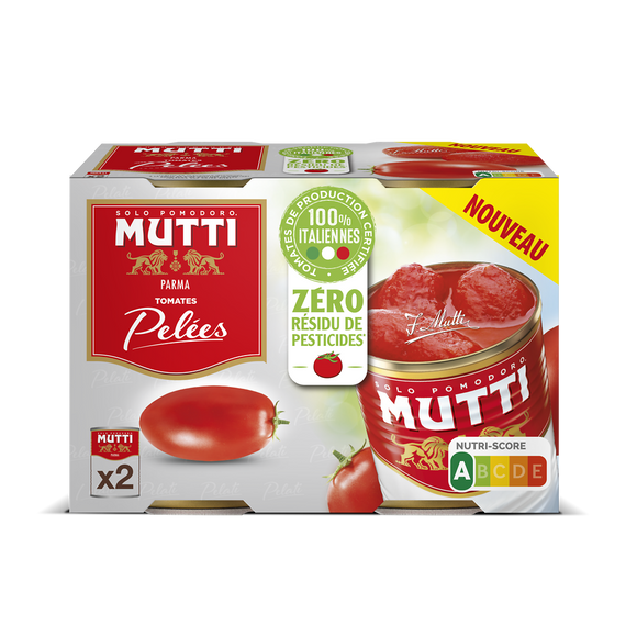 Tomates pelées zéro résidu de pesticides MUTTI 800g