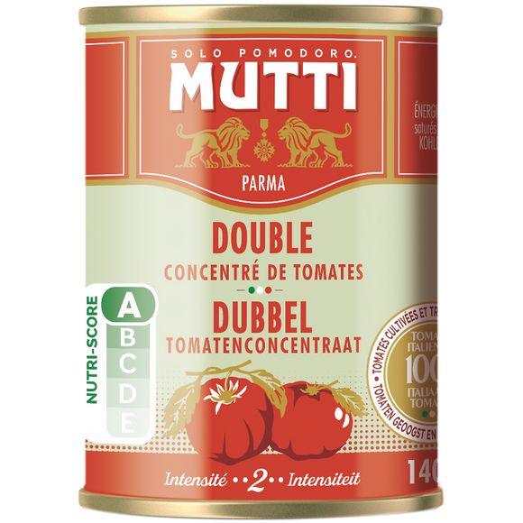 Double concentré tomates zéro résidus de pesticide MUTTI 140g