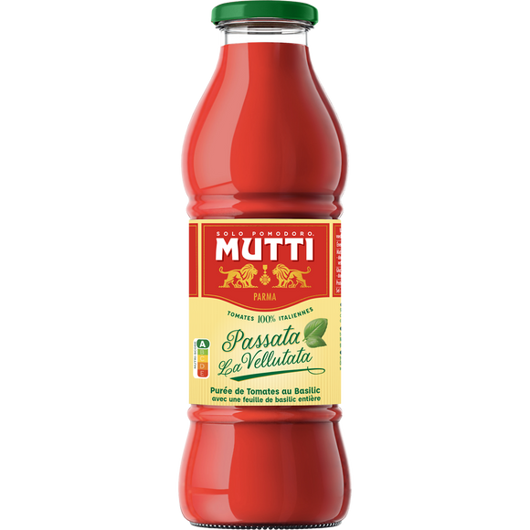 Purée de tomates au basilic passata la vellutata MUTTI 700g