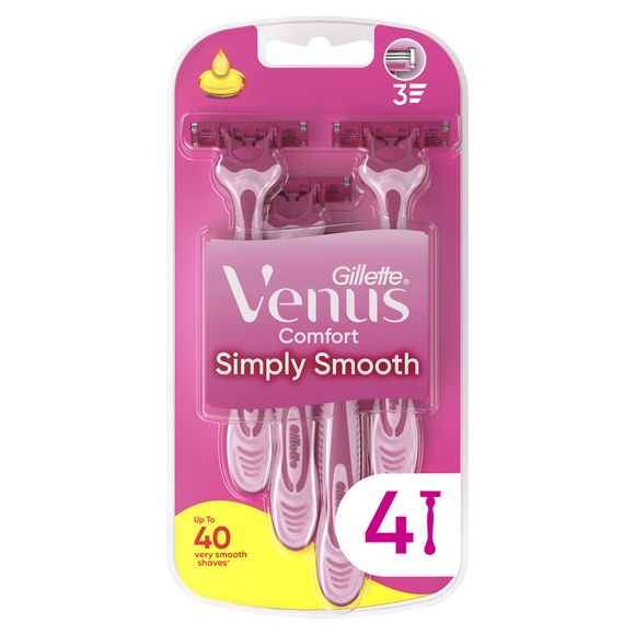 Rasoirs jetables VENUS Comfort simply smooth x4