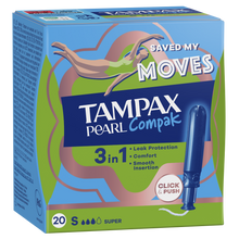 Tampons Avec Applicateur TAMPAX Pearl Compak Super x20
