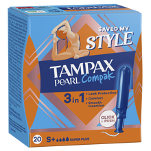Tampons Avec Applicateur TAMPAX Pearl Compak Super Plus x20