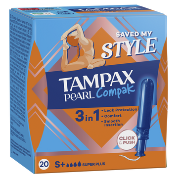 Tampons Avec Applicateur TAMPAX Pearl Compak Super Plus x20