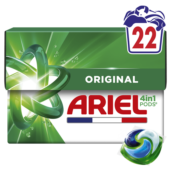 Lessive en capsules ARIEL 4en1 PODS original x22 lavages