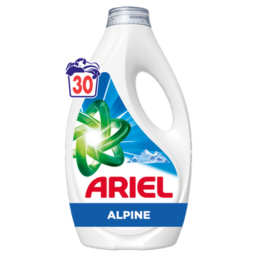 Lessive liquide ARIEL détergent alpine 30 lavages 1,35l