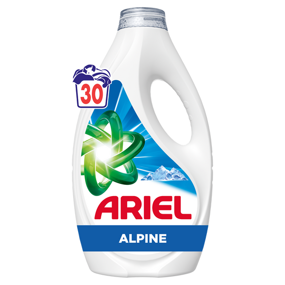 Lessive liquide ARIEL détergent alpine 30 lavages 1,35l