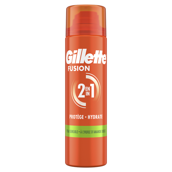Gel à raser fusion peau sensible GILLETTE 200ml