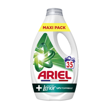 Lessive liquide ARIEL + Touch of Lenor Unstoppables 35 lavages 1,575L