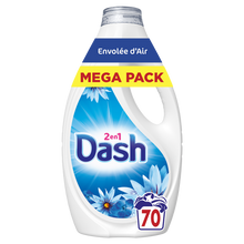 Lessive liquide DASH 2en1 envolée d'air frais 70 lavages 3.15L