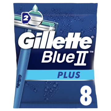 Rasoir jetable GILLETTE Blue II avec bande lubrifiante x8
