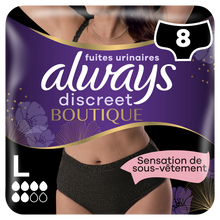 Culotte incontinence ALWAYS discreet noir plus L x8