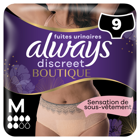 Culottes ALWAYS Discreet boutique fuite urinaire beige plus M x9