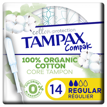 Tampax compact tampons avec applicateur régulier TAMPAX COTTON x14